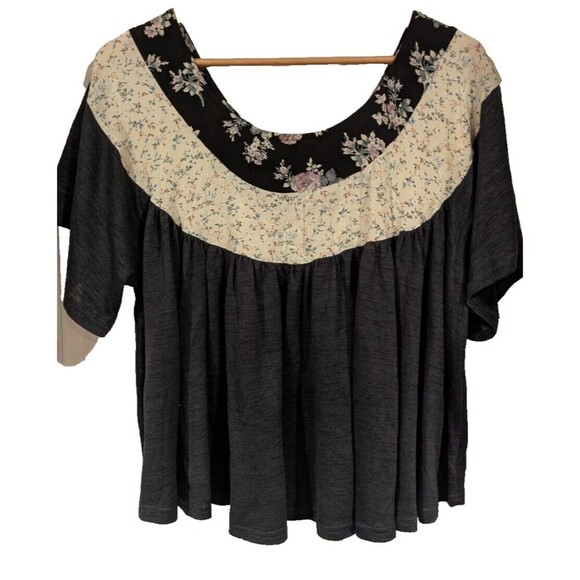 easel Tops - Easel Los Angeles tiered tunic tee Cottagecore Country Feminine Girly SZ‎ M